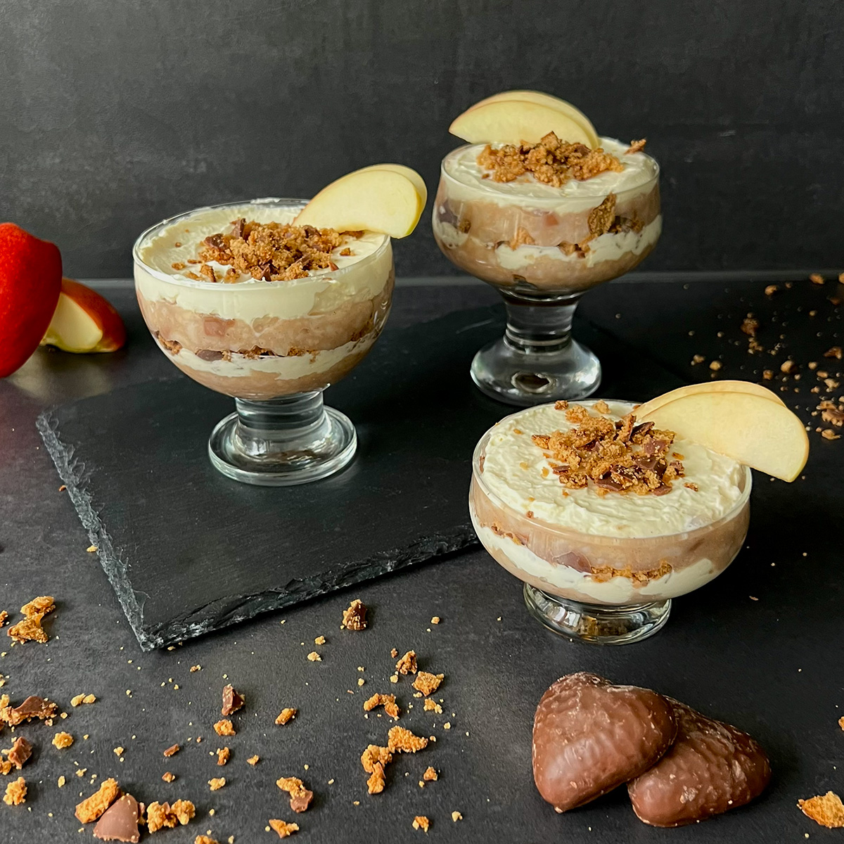 Apfel Zimt Schichtdessert