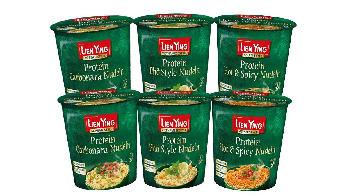 Lien Ying Protein Nudel Set - 6x Cup-Nudeln