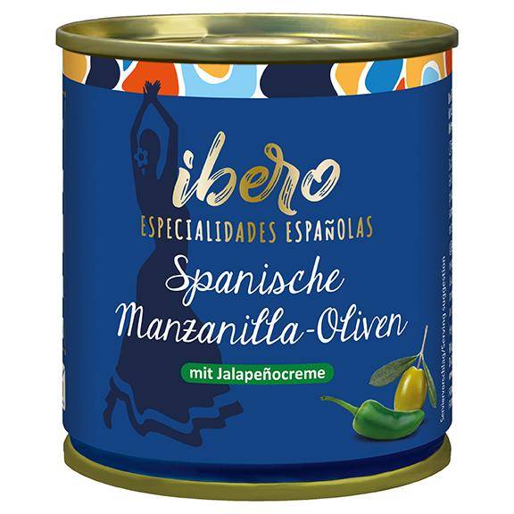 Grüne Manzanilla-Oliven mit Jalapeñocreme