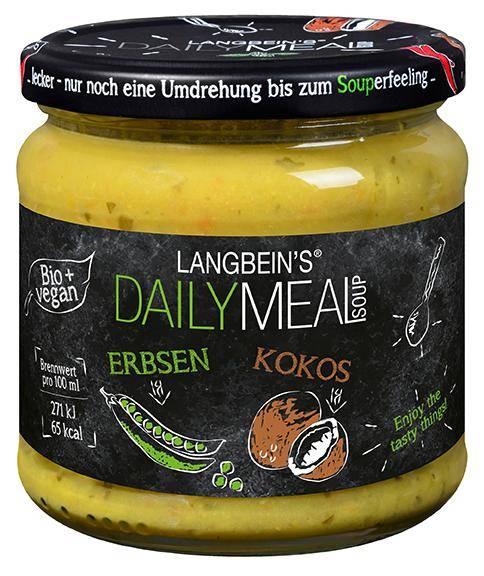 Erbsen Kokos Suppe Bio