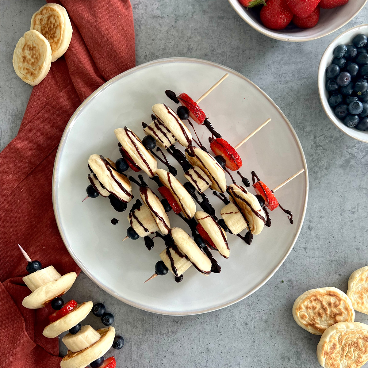 Mini Pancake Spieße