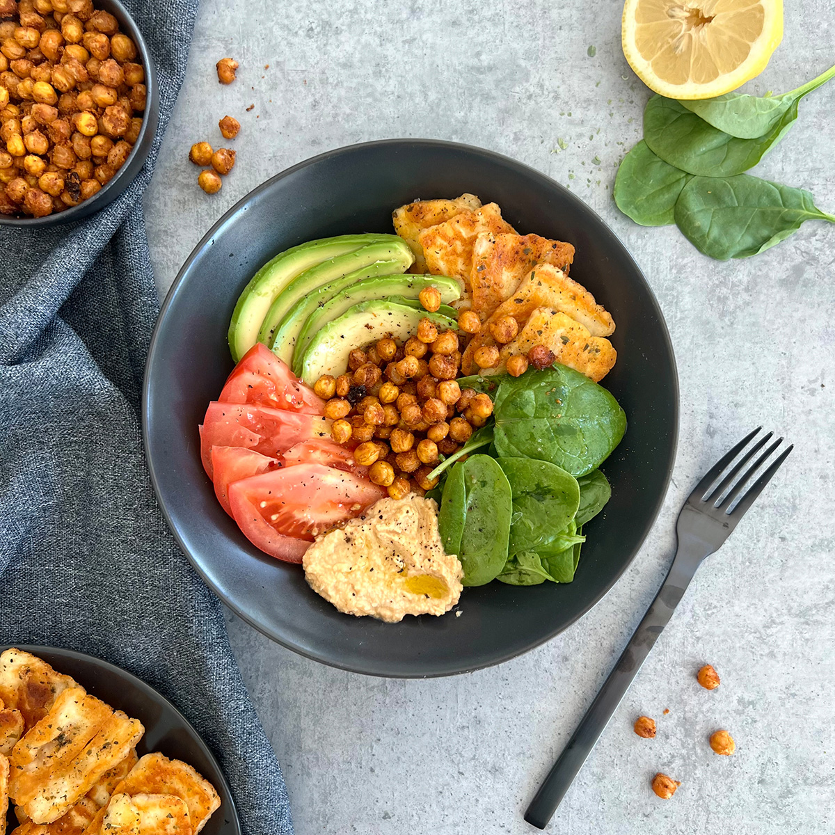 Hummus Halloumi Bowl