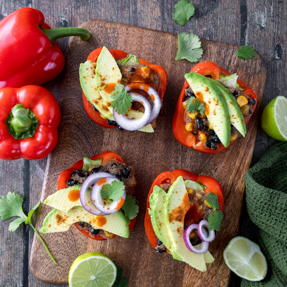 gefüllte Paprika mit Amaranth