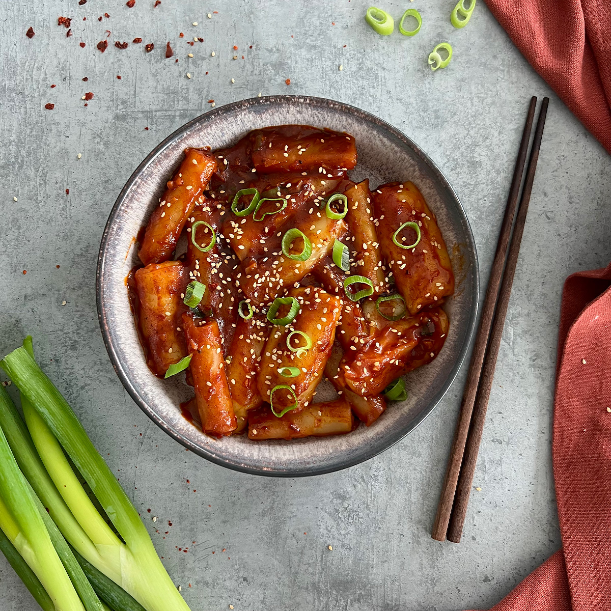 Reispapier Tteokbokki (mit Käse)