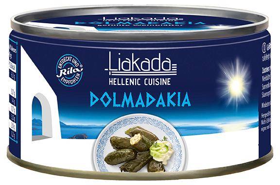 Dolmadakia gefüllte Weinblätter mit Reis in Öl