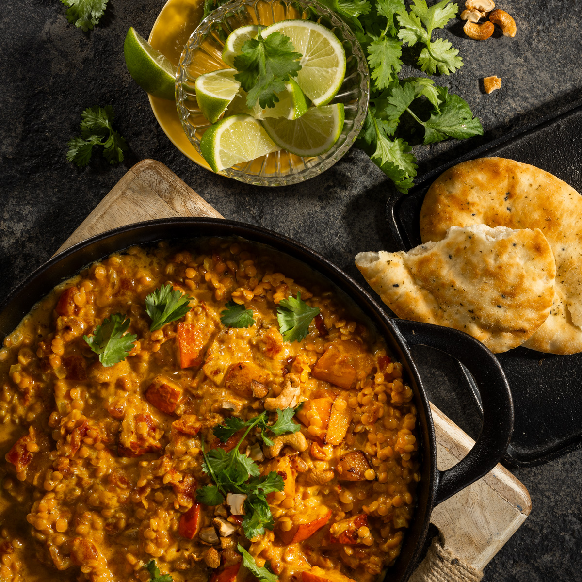 Kürbis Linsen Curry