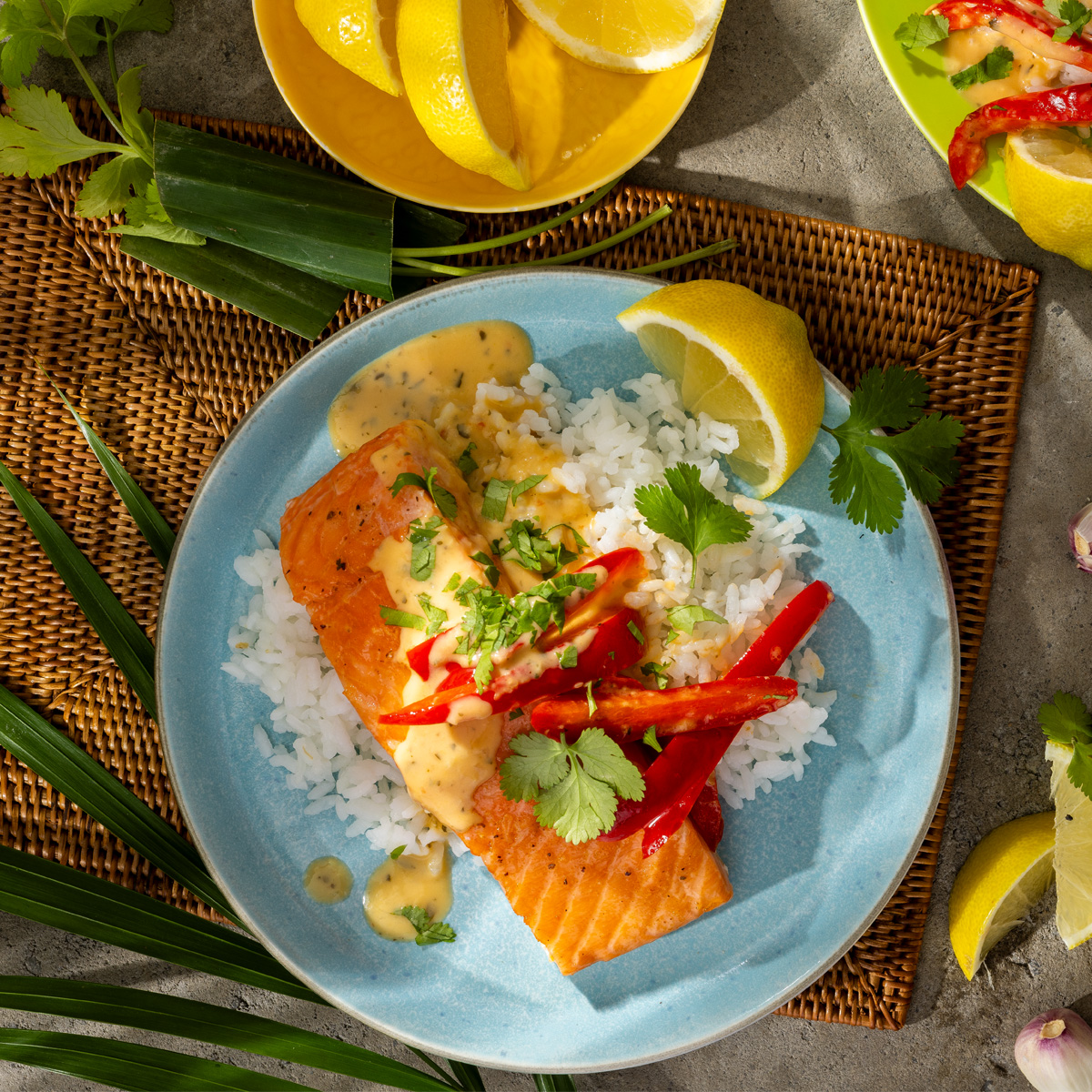 Fischfilet in Knoblauch Kräutersauce