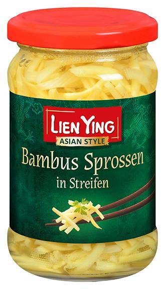 Bambus Sprossen in Streifen