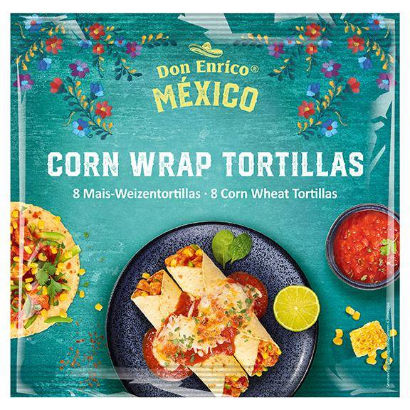 Corn Wrap Tortillas 8 Mais-Weizentortillas