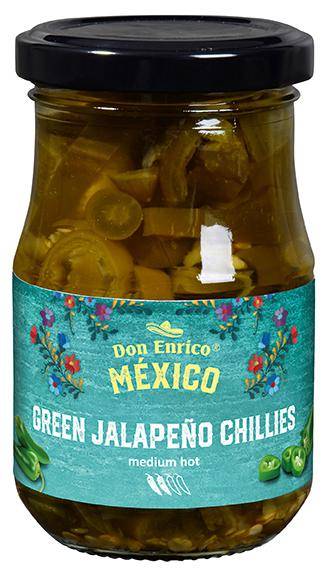 Green Jalapeño Chillies medium hot