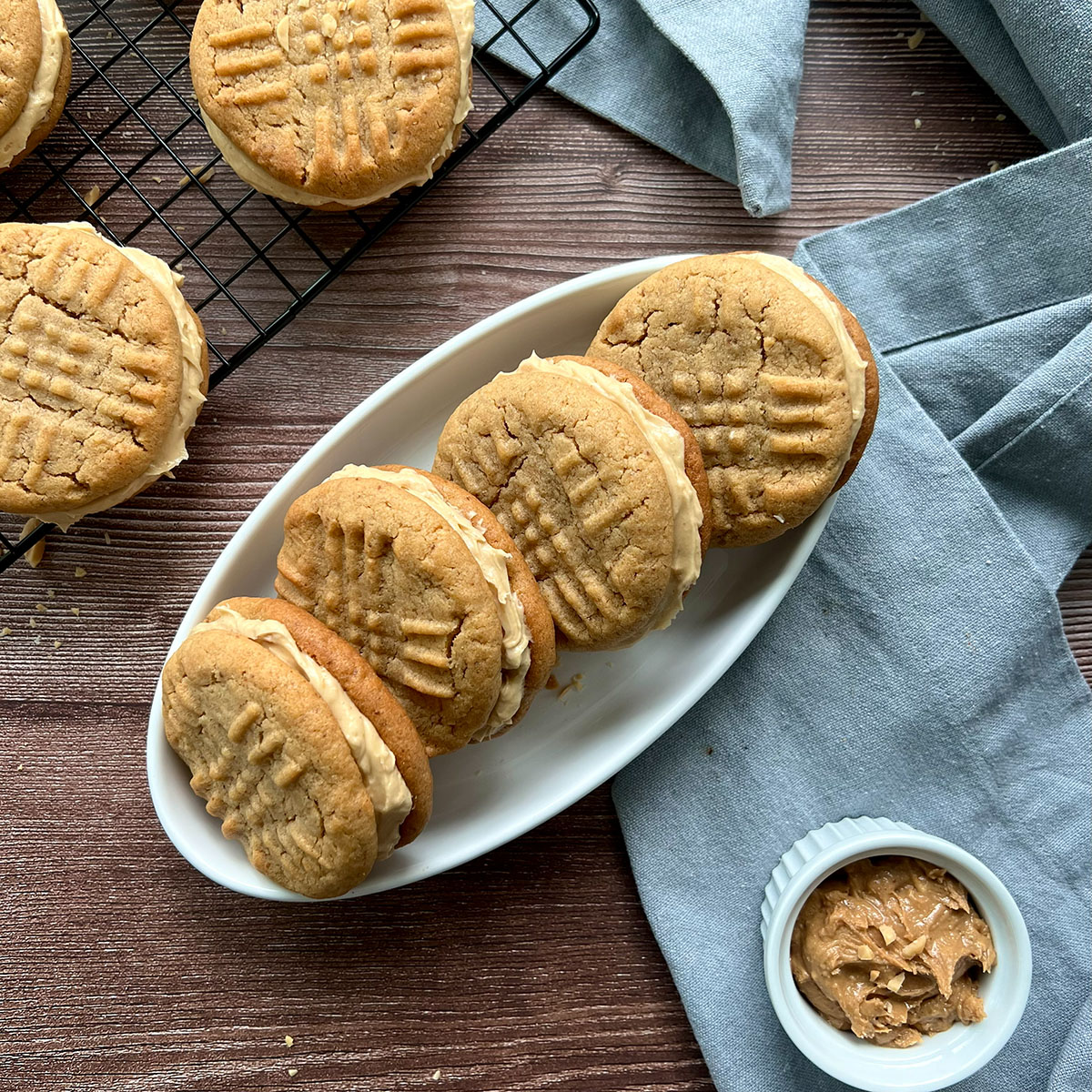 Peanut Butter Cookie Sandwiches