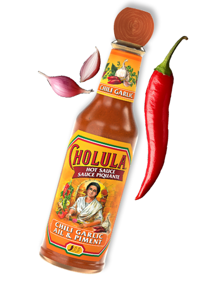 Cholula Knoblauch-Chili-Sauce mit Deko