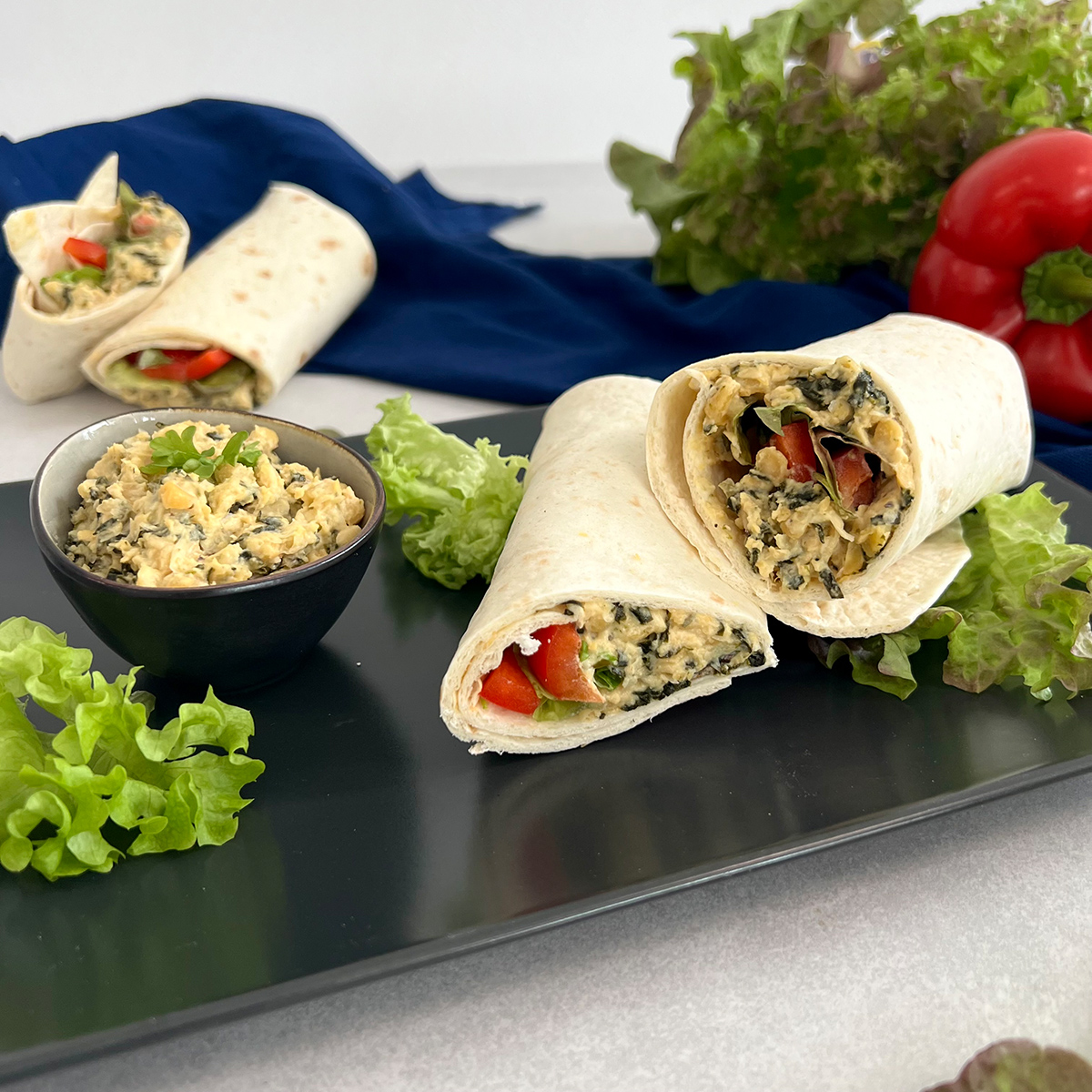 Wraps mit veganem Thunfischsalat