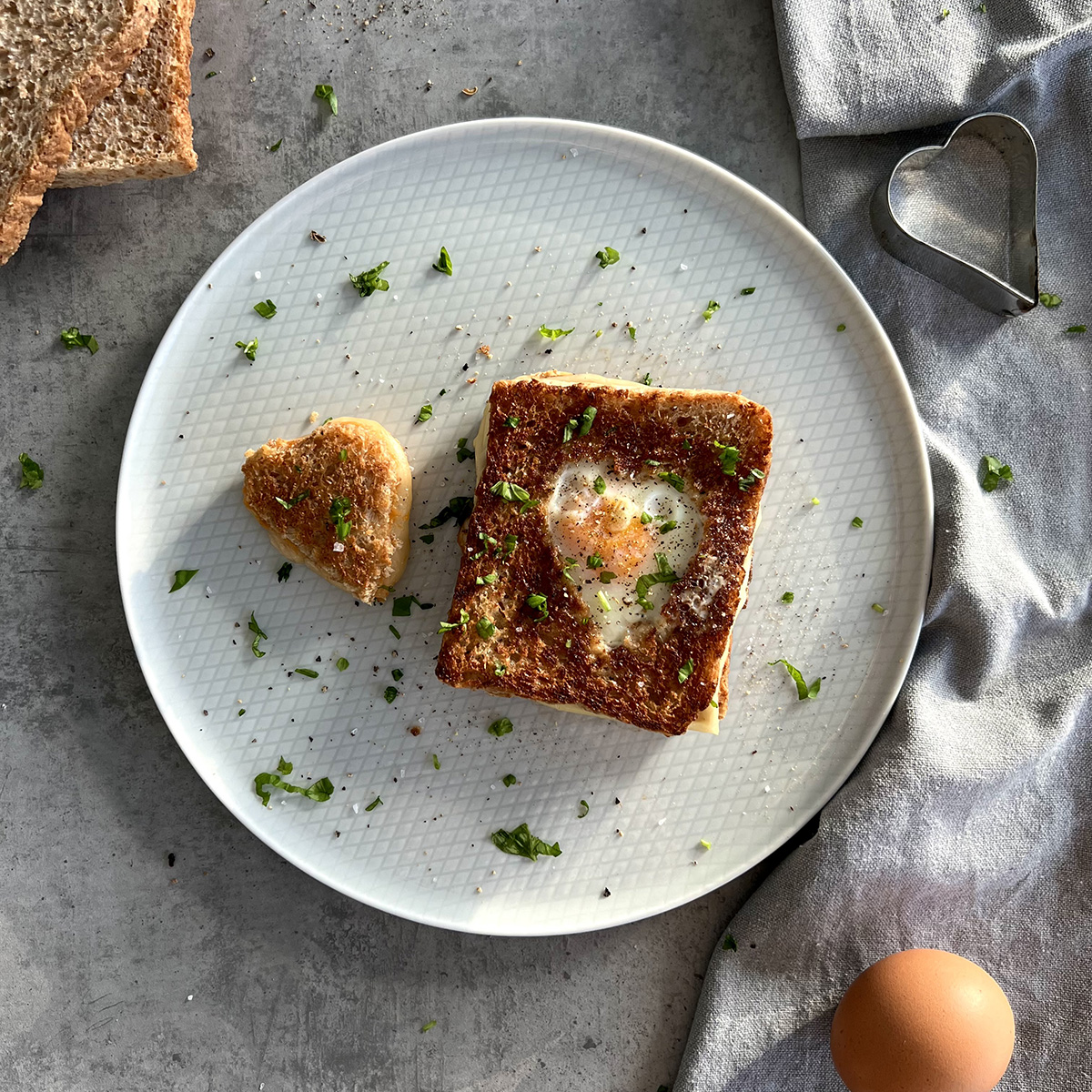 Spiegelei Käse Toast