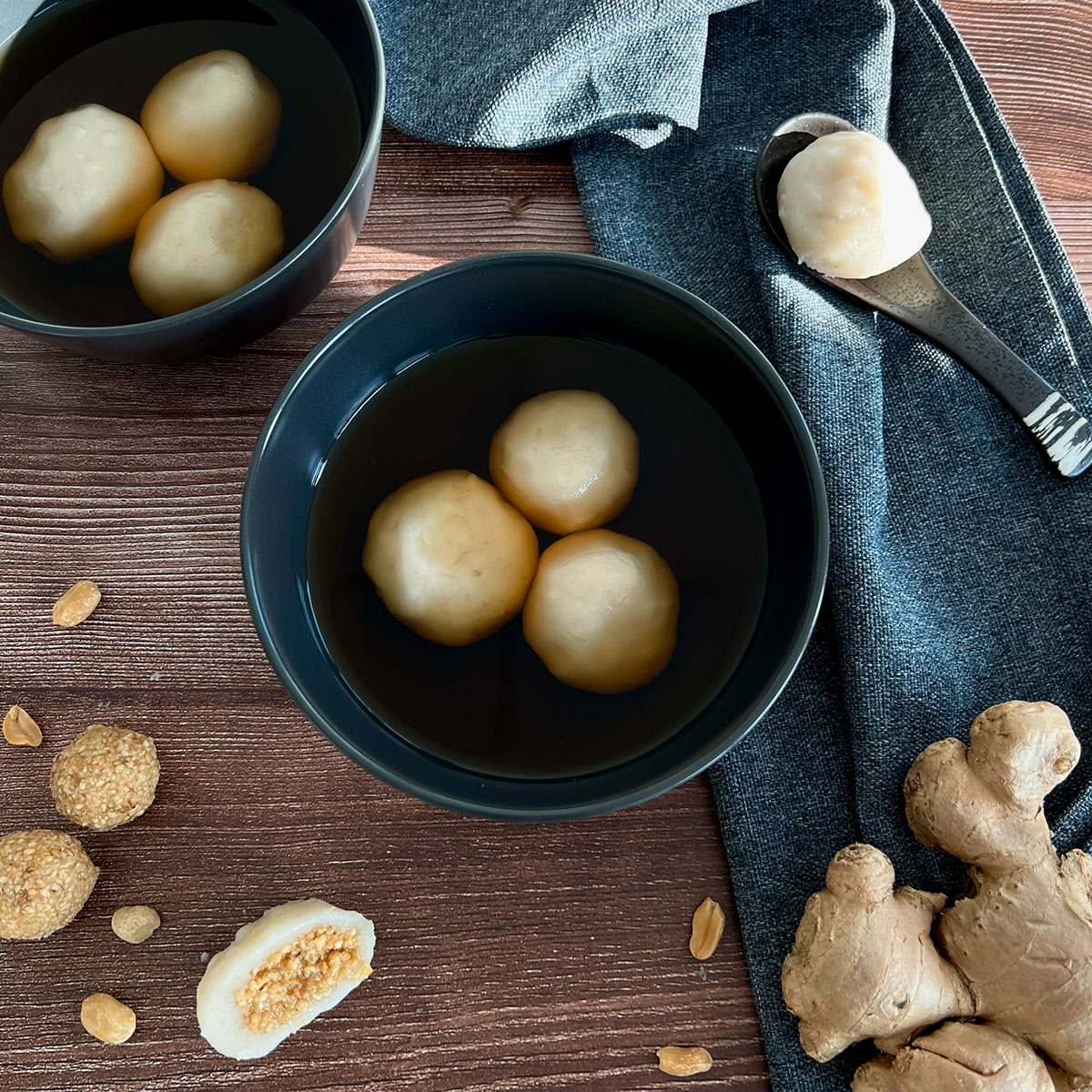 Tangyuan mit Erdnuss Füllung