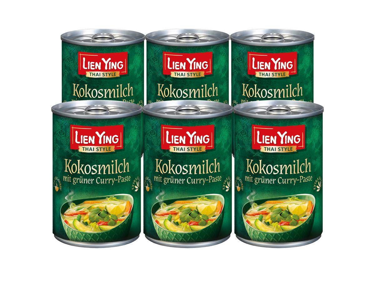 Kokosmilch mit grüner Curry-Paste 6er Sparpack