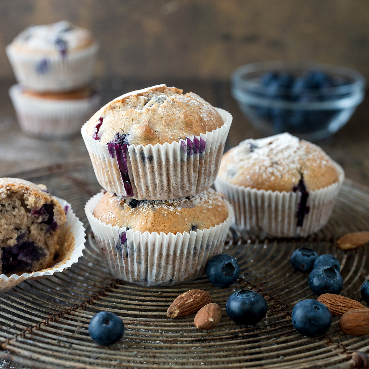 Blaubeer-Buchweizen Muffins