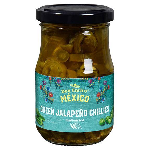 Green Jalapeño Chillies medium hot