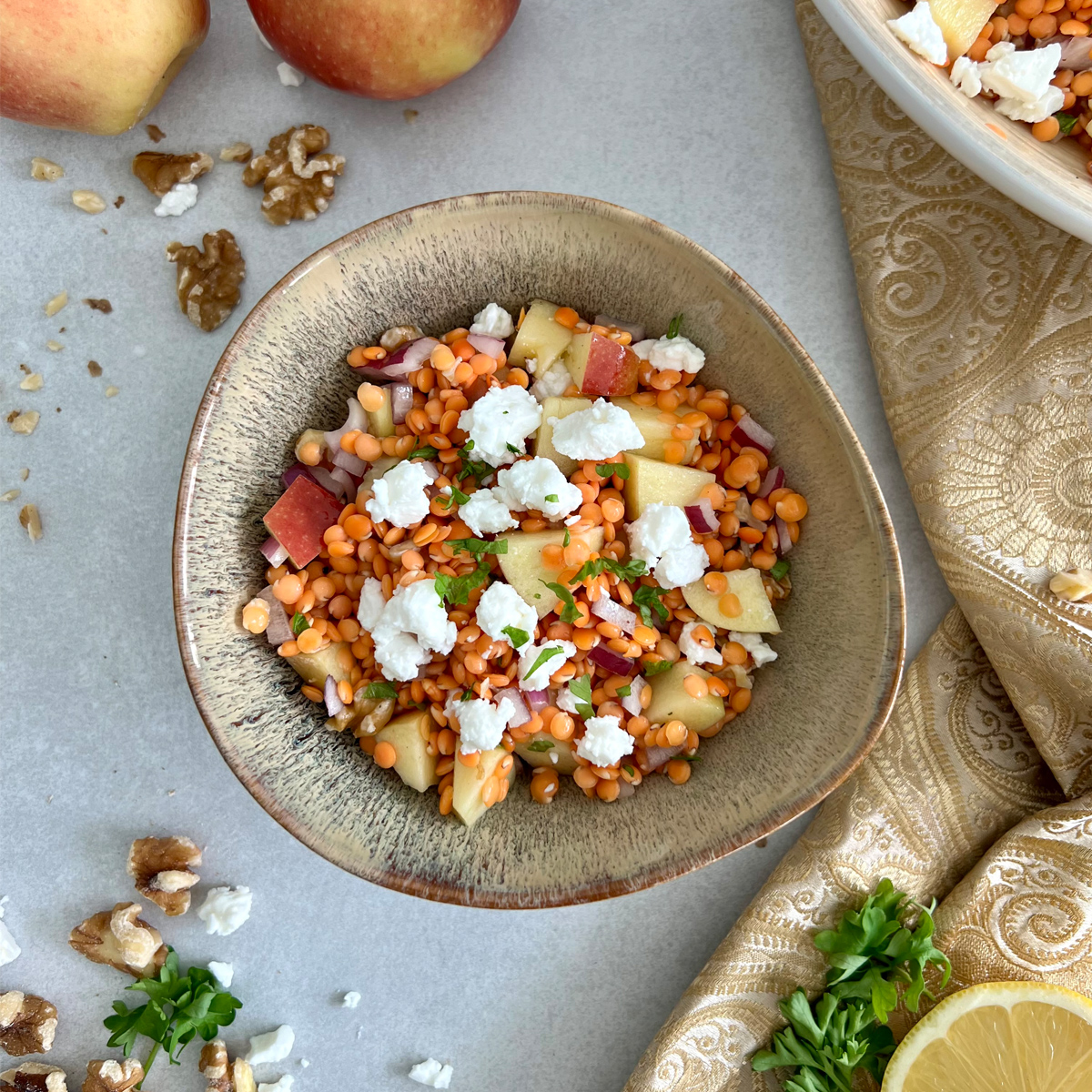Linsen Apfel Salat