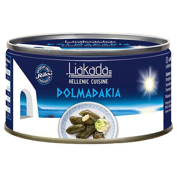 Dolmadakia gefüllte Weinblätter mit Reis in Öl