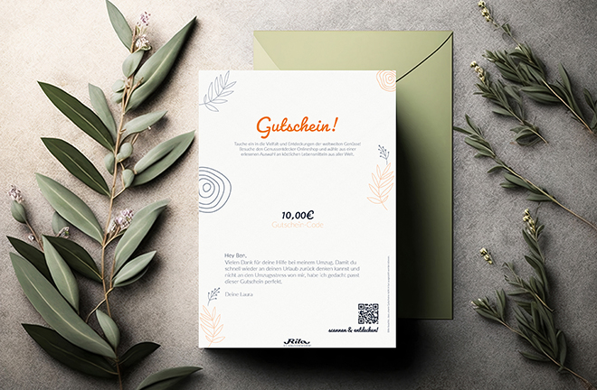 Genussgutschein – nur für www.rila.de gültig (nicht bei Rila Erleben einlösbar!)