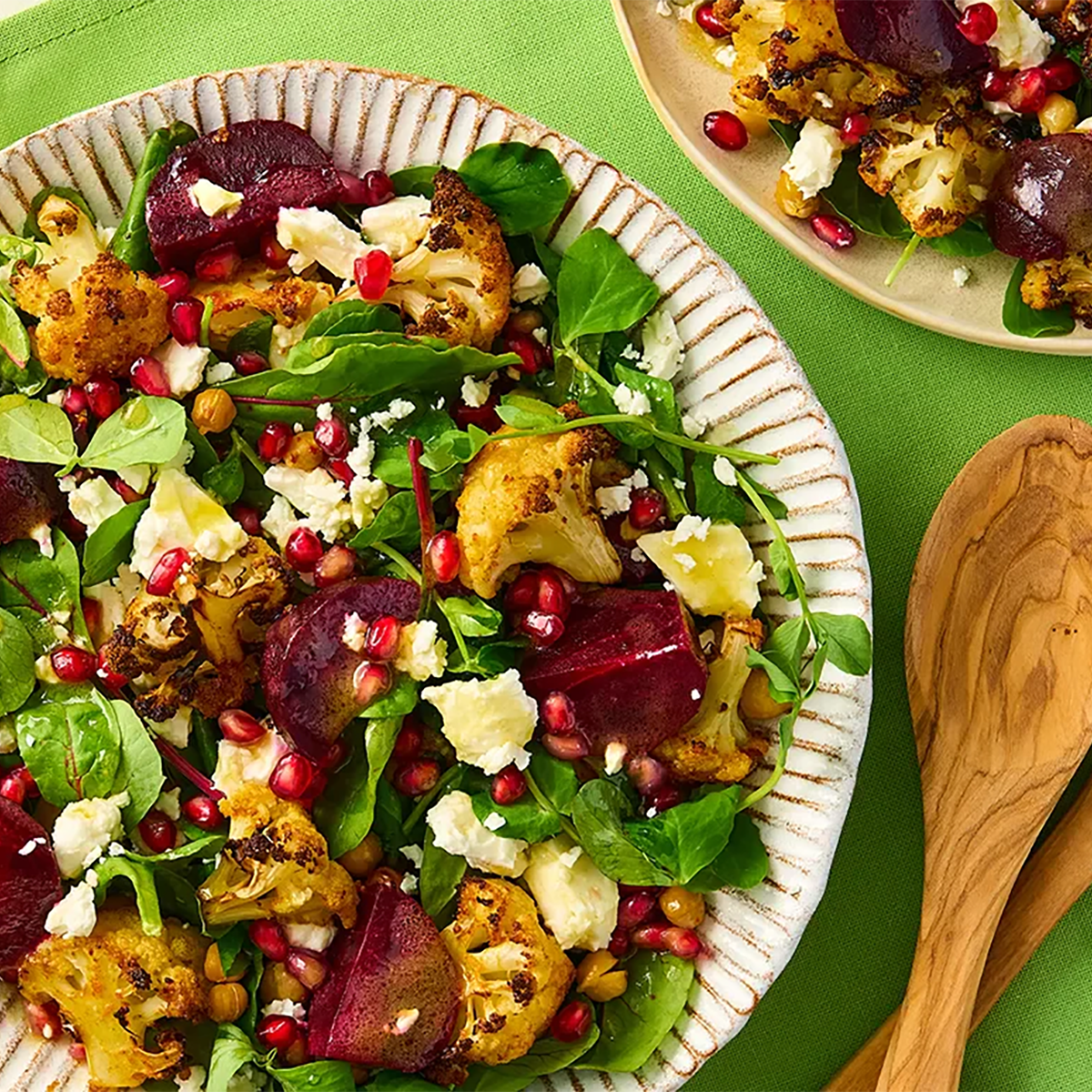 Zitronig würzig gerösteter Blumenkohl Salat