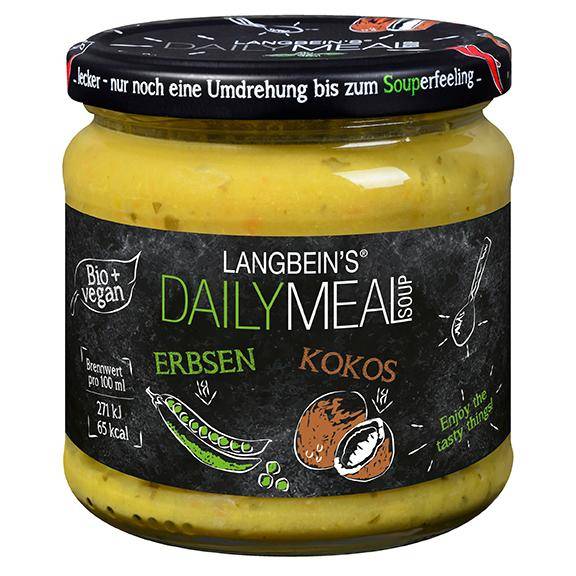 Erbsen Kokos Suppe Bio