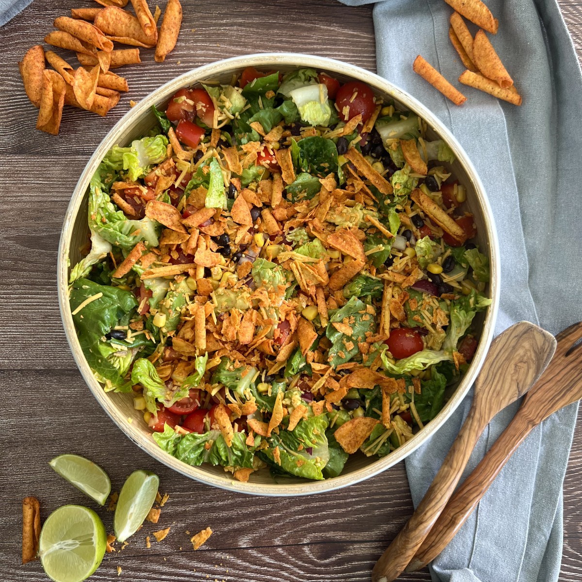 Tex Mex Salat mit Tortilla Chips