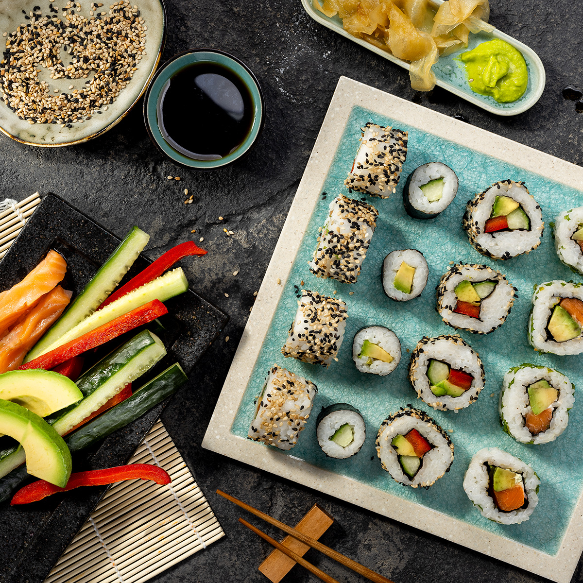 Maki Sushi und Inside Out Rolls