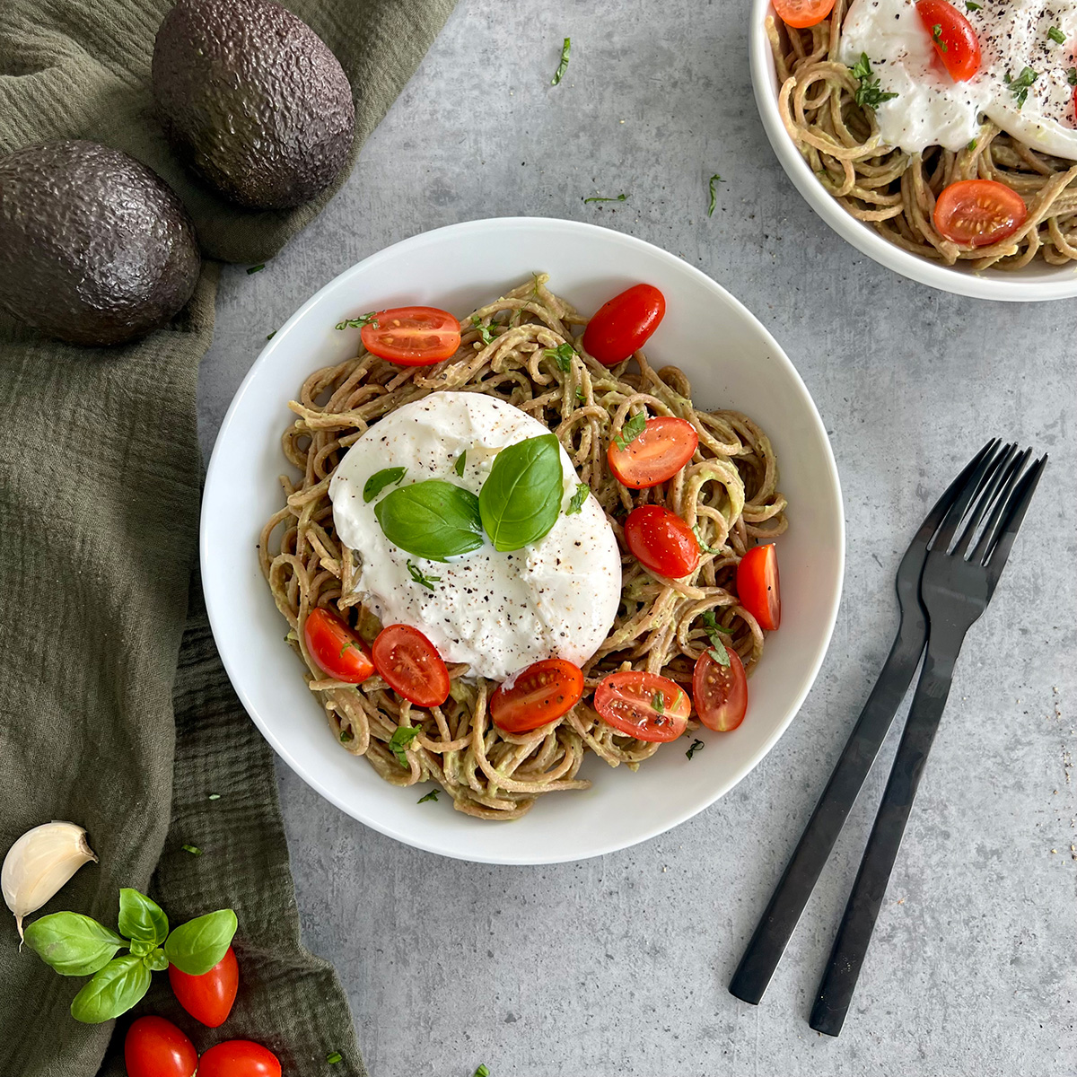 Avocado Burrata Pasta