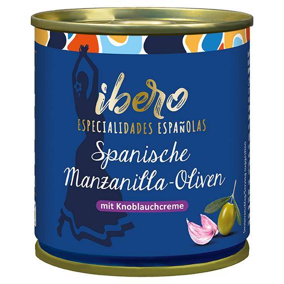 Grüne Manzanilla-Oliven mit Knoblauchcreme