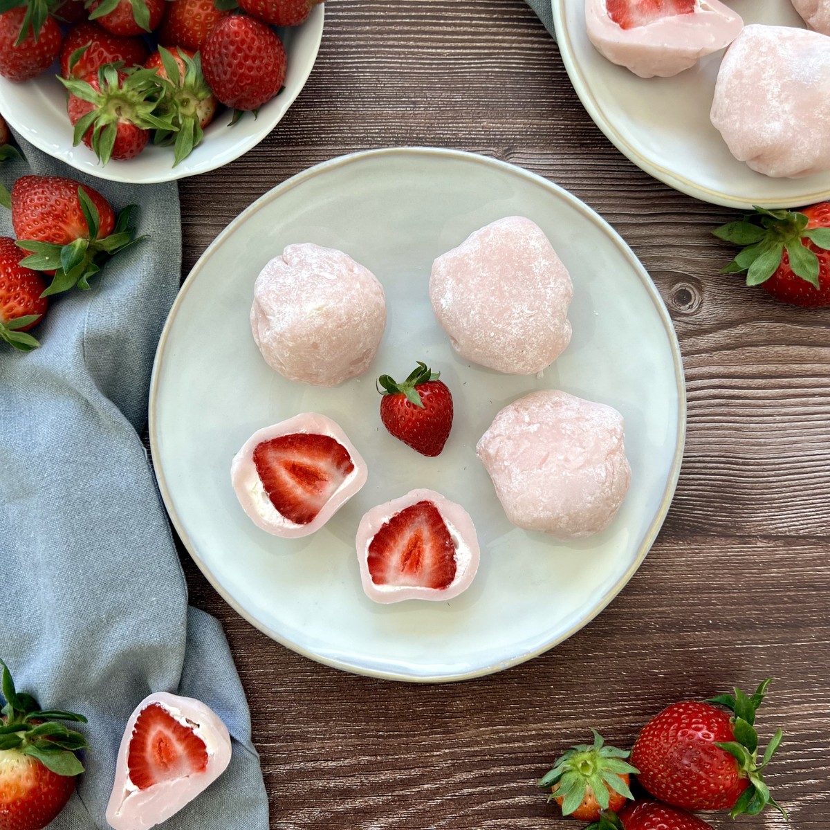 Erdbeer Creme Mochi