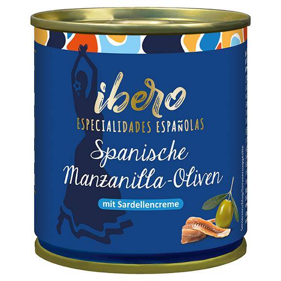 Grüne Manzanilla-Oliven mit Sardellencreme