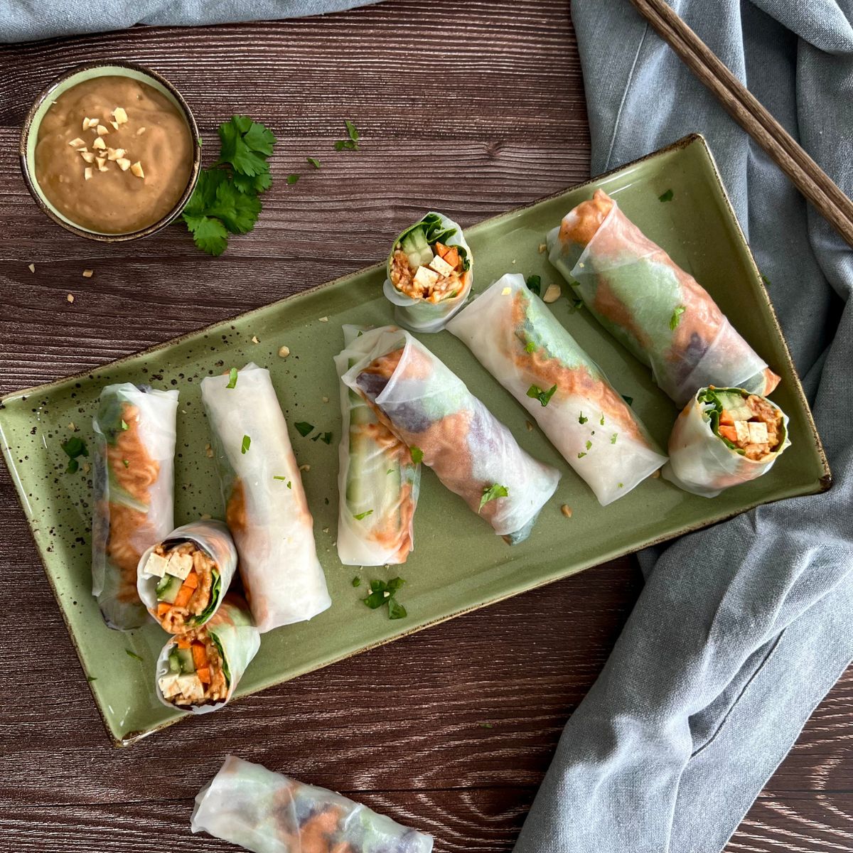 Spicy Nudel Sommerrollen Spicy Nudel Sommerrollen