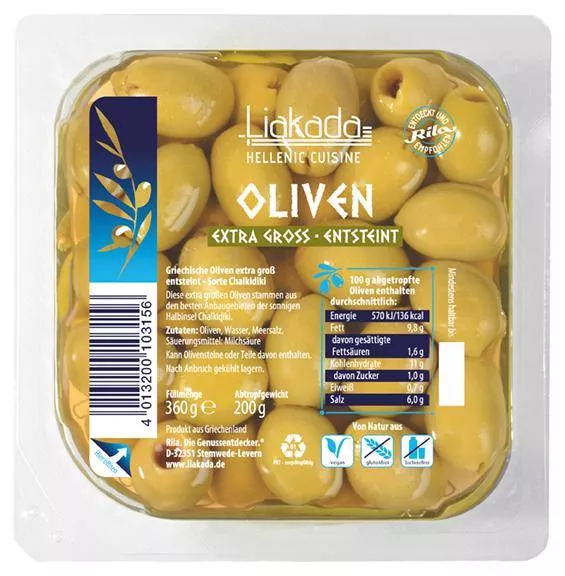 Grüne Oliven extra groß entsteint