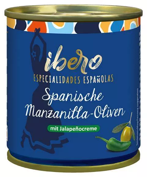 Grüne Manzanilla-Oliven mit Jalapeñocreme