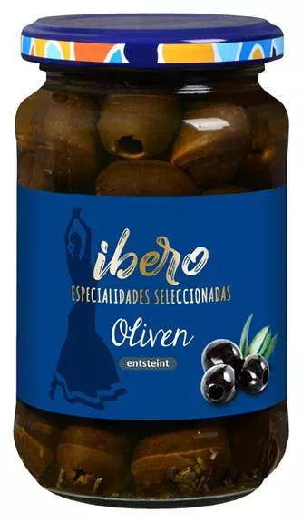 Geschwärzte Oliven mild-würzig eingelegt entsteint