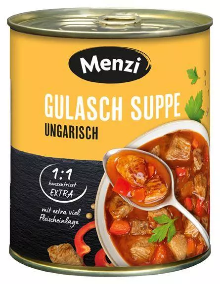 Gulasch Suppe extra viel Einlage konzentriert
