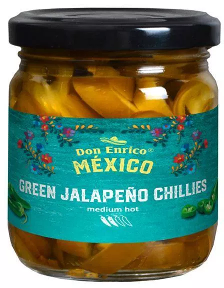 Green Jalapeño Chillies medium hot