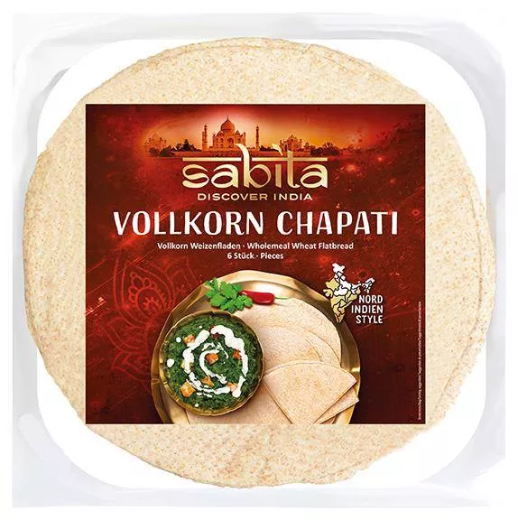 Vollkorn Chapati 6 Stück