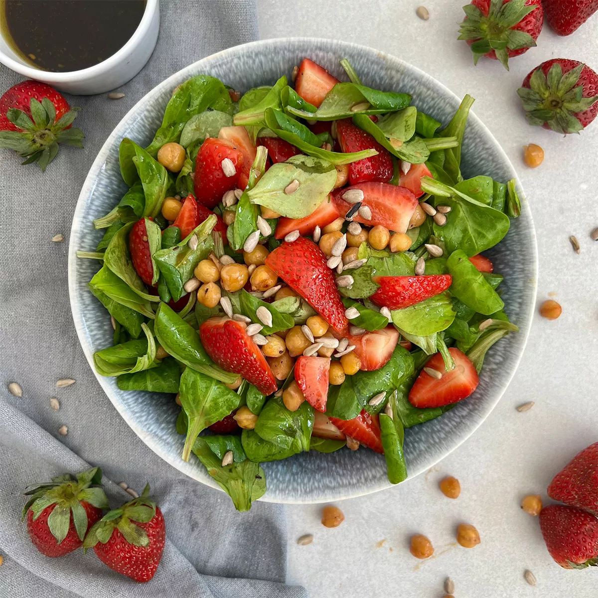 Erdbeer-Kichererbsen-Salat