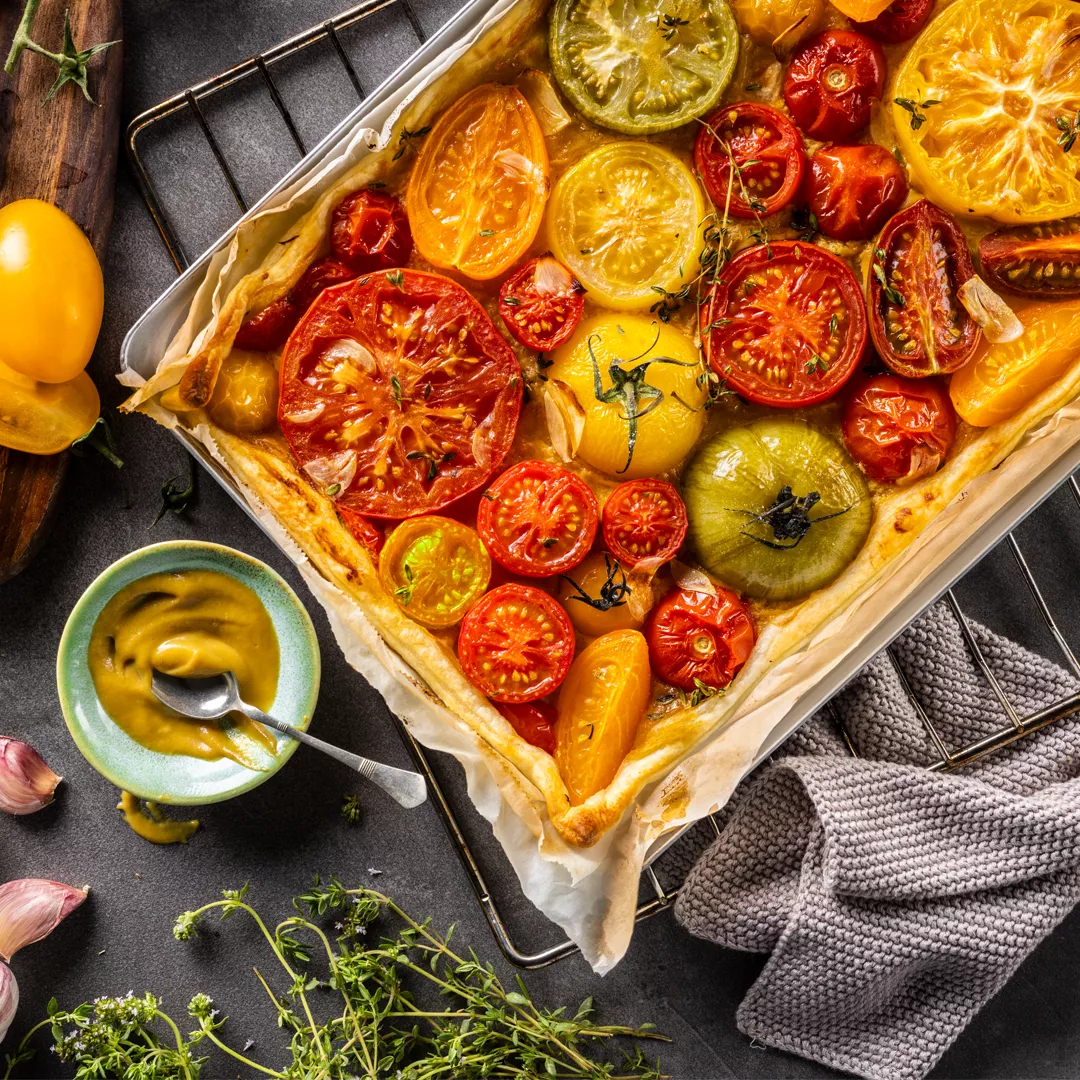 Blätterteig-Tomaten-Tarte