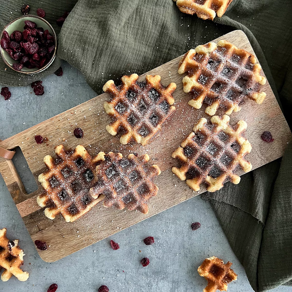 Waffel Cranberry Cookies